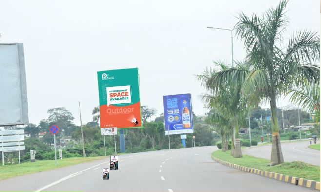 Billboards along street